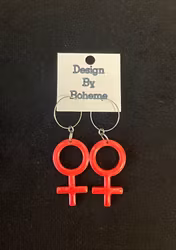 Röda Venus Tecken Örhängen