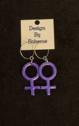 Lila Venus Tecken Örhängen