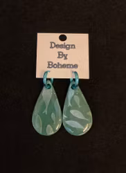 Gröna Droppar Örhängen