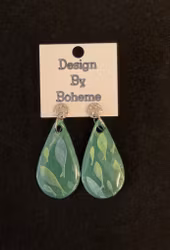 Gröna Droppar Örhängen