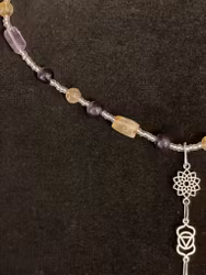 Chakra Halsband Med Ametist, Citrin, Ametrin