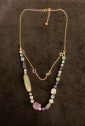 Halsband med Ametist, Rosenkvarts, Aventurin