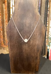 Bergskristall Halsband med Silverkedja