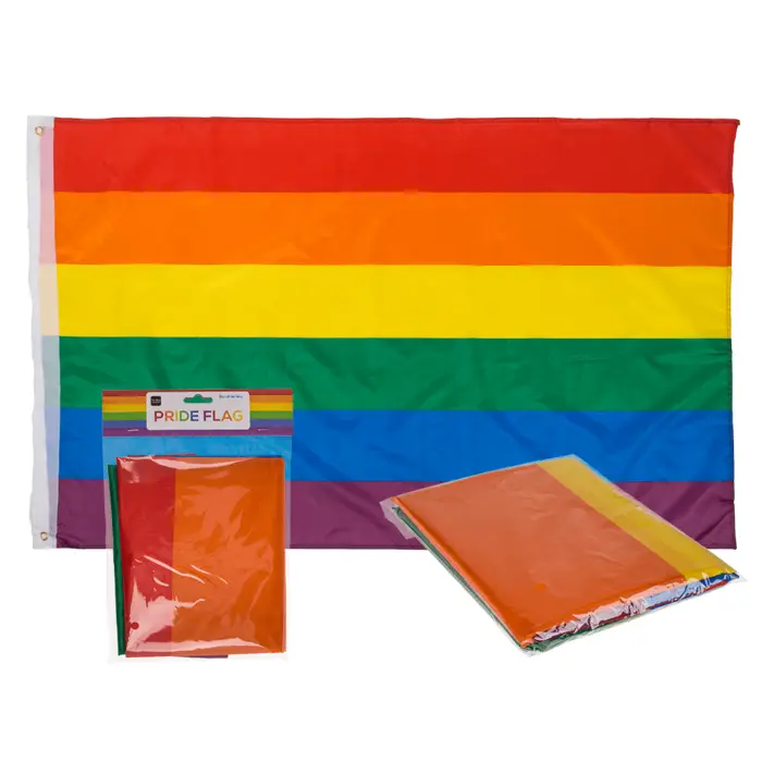 Prideflagga 150 x 90 cm i plastpåse