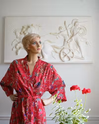 Kimono Fågel Röd