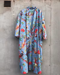 Kimono Fågel Ljusblå