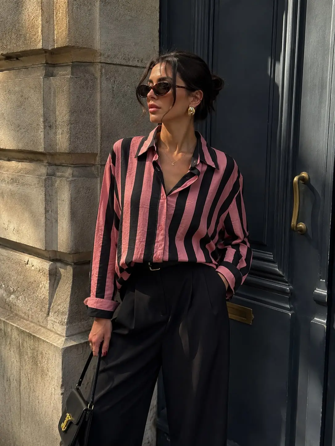 Randig Skjorta Oversized