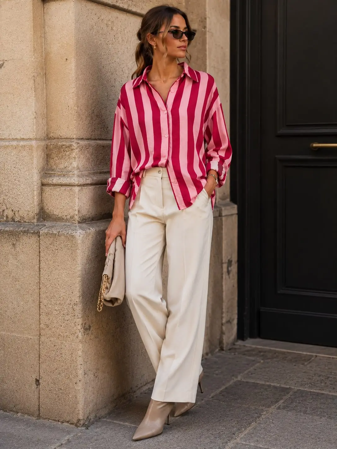 Randig Skjorta Oversized