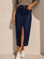 Lång Jeanskjol med slits