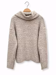 Stickad Cardigan med Matchande Halsduk