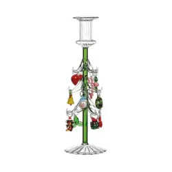 Julgransljusstake i glas, 27cm
