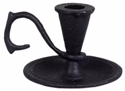 Svart ljusstake i gjutjärn