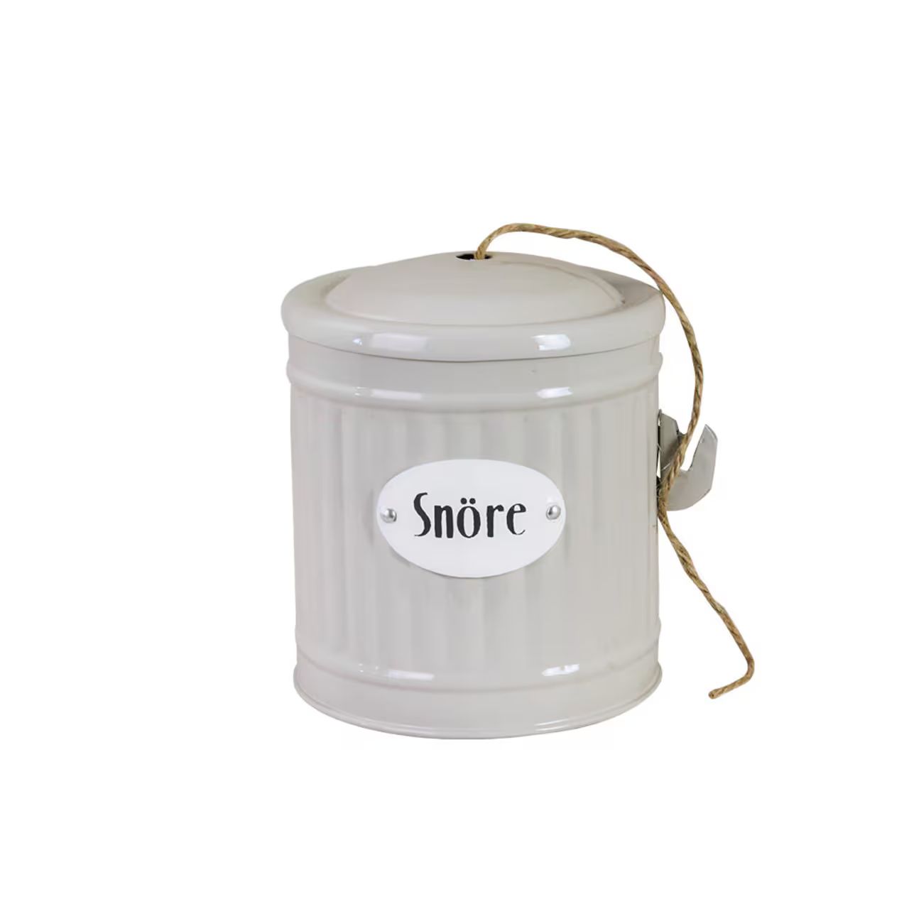 Plåtburk Hugo Snöre Beige
