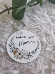 Nyckelring Världens Bästa Mamma,Bonusmamma, Mormor eller Farmor