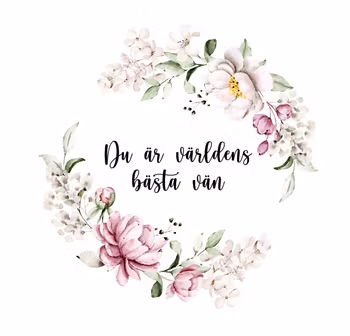 Världens bästa vän i en blomkran