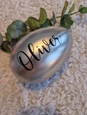 Påskägg Silver med namn