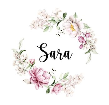 Termosmugg blomsterkrans med valfritt namn