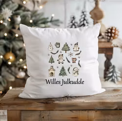 Kuddfodral / Julkudde med namn