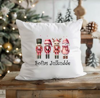 Nötknäppar kudde med namn