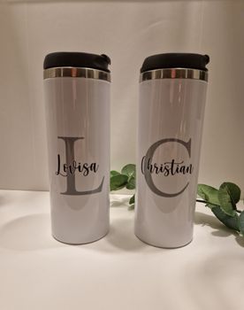 Termosmugg med bokstav & namn