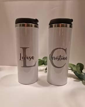 Termosmugg med bokstav & namn