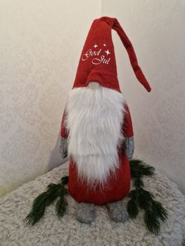 Stor Röd Tomte God Jul