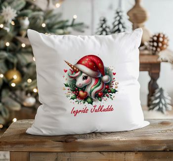 Unicorn julkudde med namn
