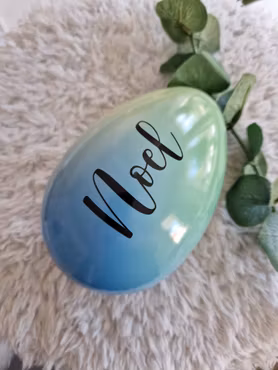 Påskägg Grön Blå med namn