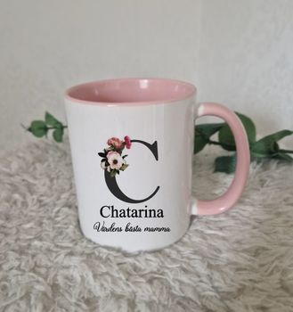 Mugg med bokstav namn och världens bästa ....