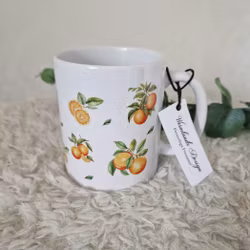 Mugg med apelsinmotiv