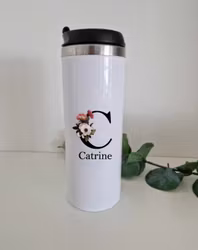 Termosmugg Bokstav med blomster