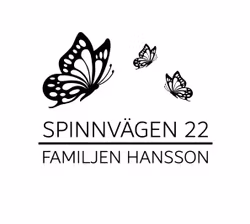 Dekal till brevlådan med adress och efternamn Fjäril