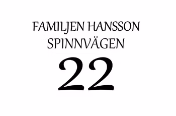 Dekal till brevlåda med text