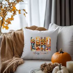 Kuddfodral fyra höstiga motiv