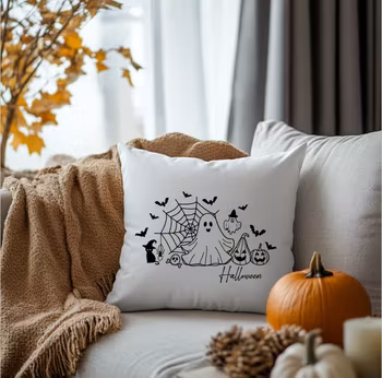 Kuddfodral Halloween två olika motiv