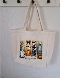 Tygkasse fyra halloween motiv