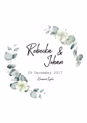 Poster Bröllop med gröna blomster