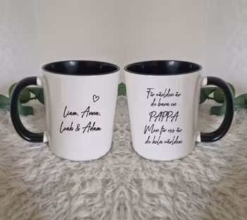 Mugg Farsdag du är hela världen plus namn