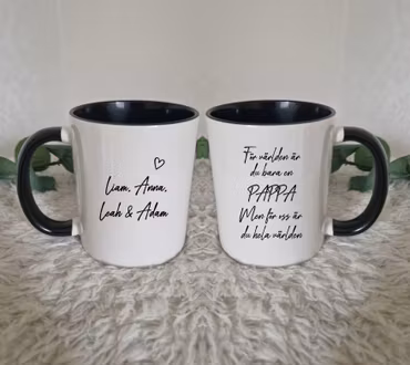 Mugg Farsdag du är hela världen plus namn