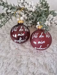 Julgranskula Mörkröd Vill du bli min Gudfar/Gudmor?