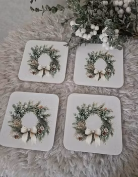 Glas & Muggunderlägg Julig Krans