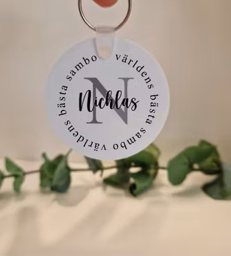 Nyckelring Världens bästa .... med valfritt foto