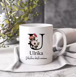 Mugg med bokstav namn och världens bästa ....