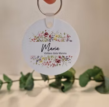 Nyckelring Världens bästa mamma och valfritt namn