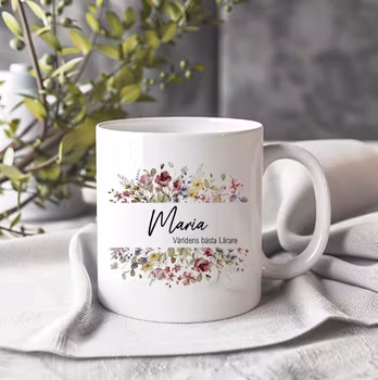 mugg Världens bästa Lärare, pedagog fröken