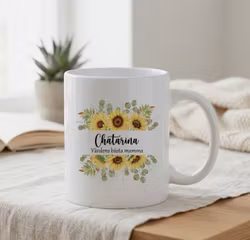 Mugg Värdens bästa Mamma med solrosor