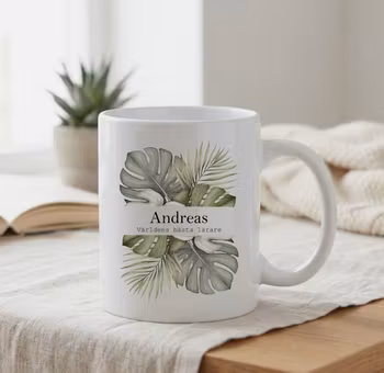 Mugg Djungel med namn och världens bästa lärare, pedagog