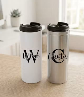 Termosmugg med bokstav & namn