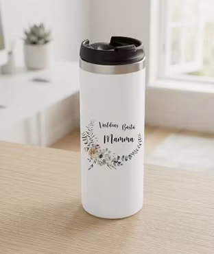 Termosmugg Världens bästa .... med en blomkrans