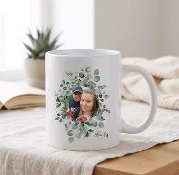 Fotomugg med eukaluptus